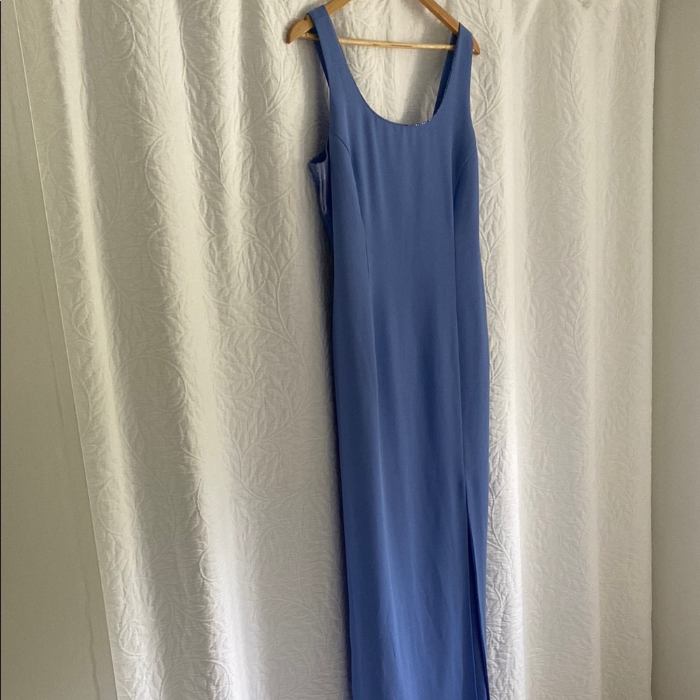 Elegant Periwinkle Blue Sleeveless Dress